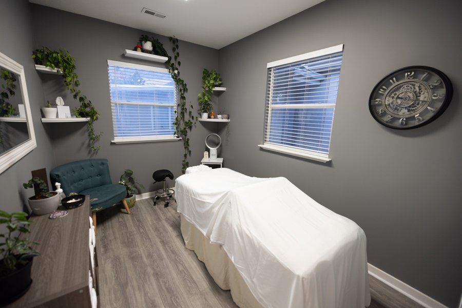 Studio 5 at CGW Studios showing the treatment setup and natural light.